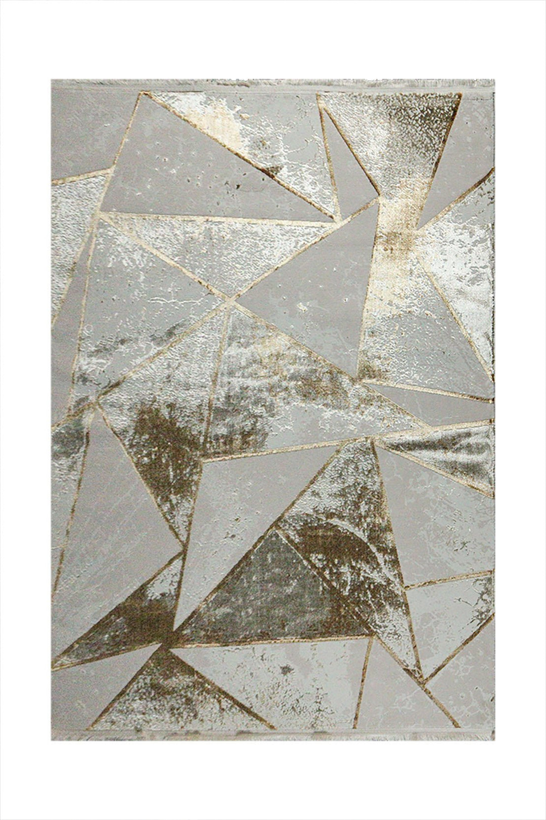 Turkish Modern Festival 1 Rug - Beige & Copper - 5.2 x 7.5 FT - Sleek And Minimalist For Chic Interiors - V Surfaces