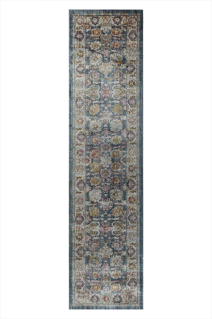 Turkish Modern Festival-1 Rug - Blue - 2.1 X 8.0 Ft- Sleek And Minimalist For Chic Interiors - V Surfaces