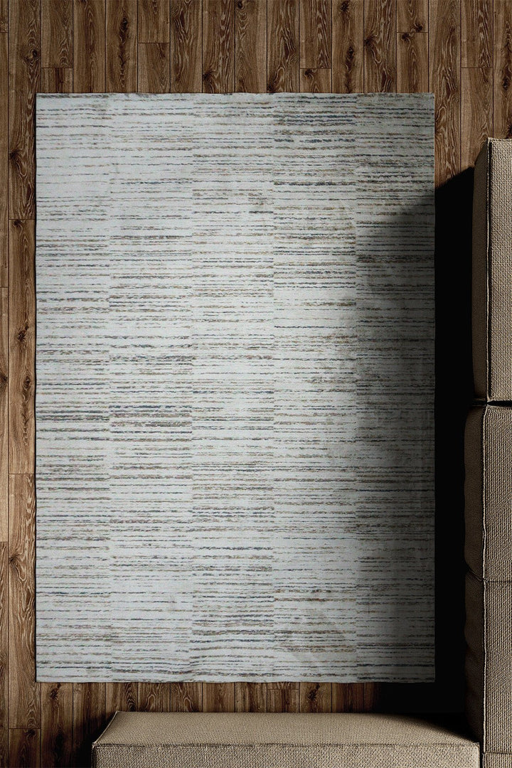 Turkish Modern Festival-1 Rug - Cream - 6.5 x 8.2 FT - Sleek and Minimalist for Chic Interiors - V Surfaces