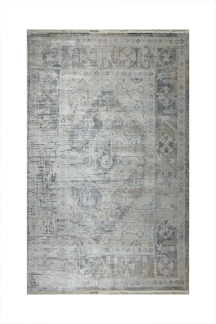 Turkish Modern Festival-1 Rug - Gray - 6.5 x 9.5 FT - Sleek and Minimalist for Chic Interiors - V Surfaces