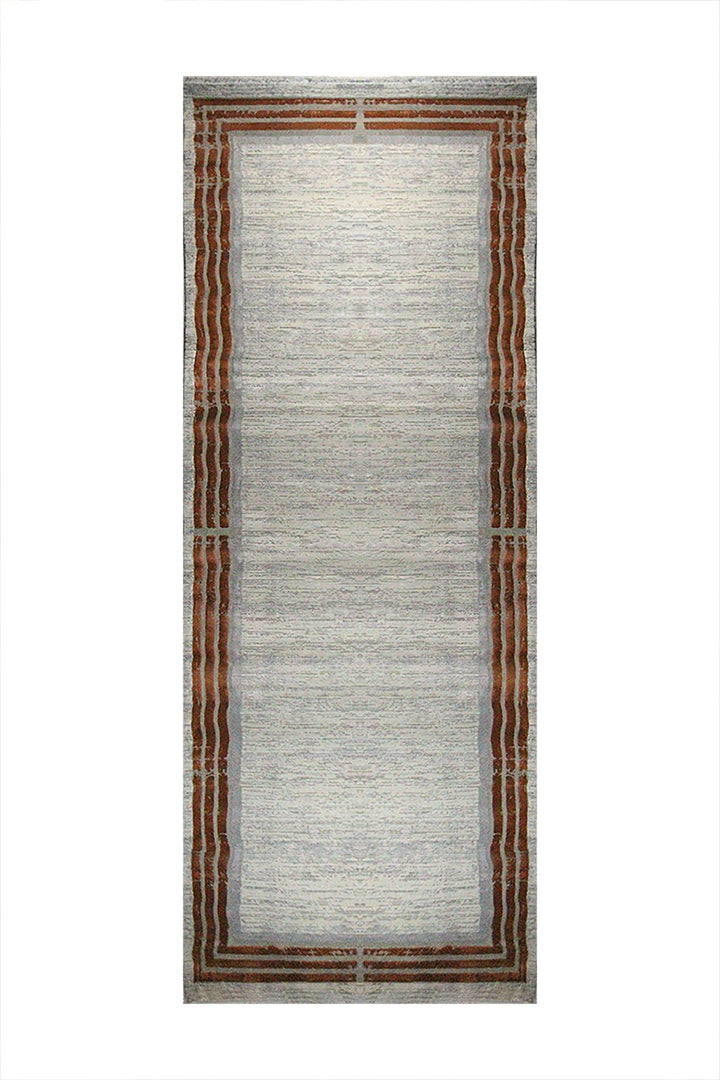 Turkish Modern Festival 1 Rug - Gray and Brown - 6.5 x 15.7 FT - Superior Comfort, Modern Style Accent Rugs - V Surfaces