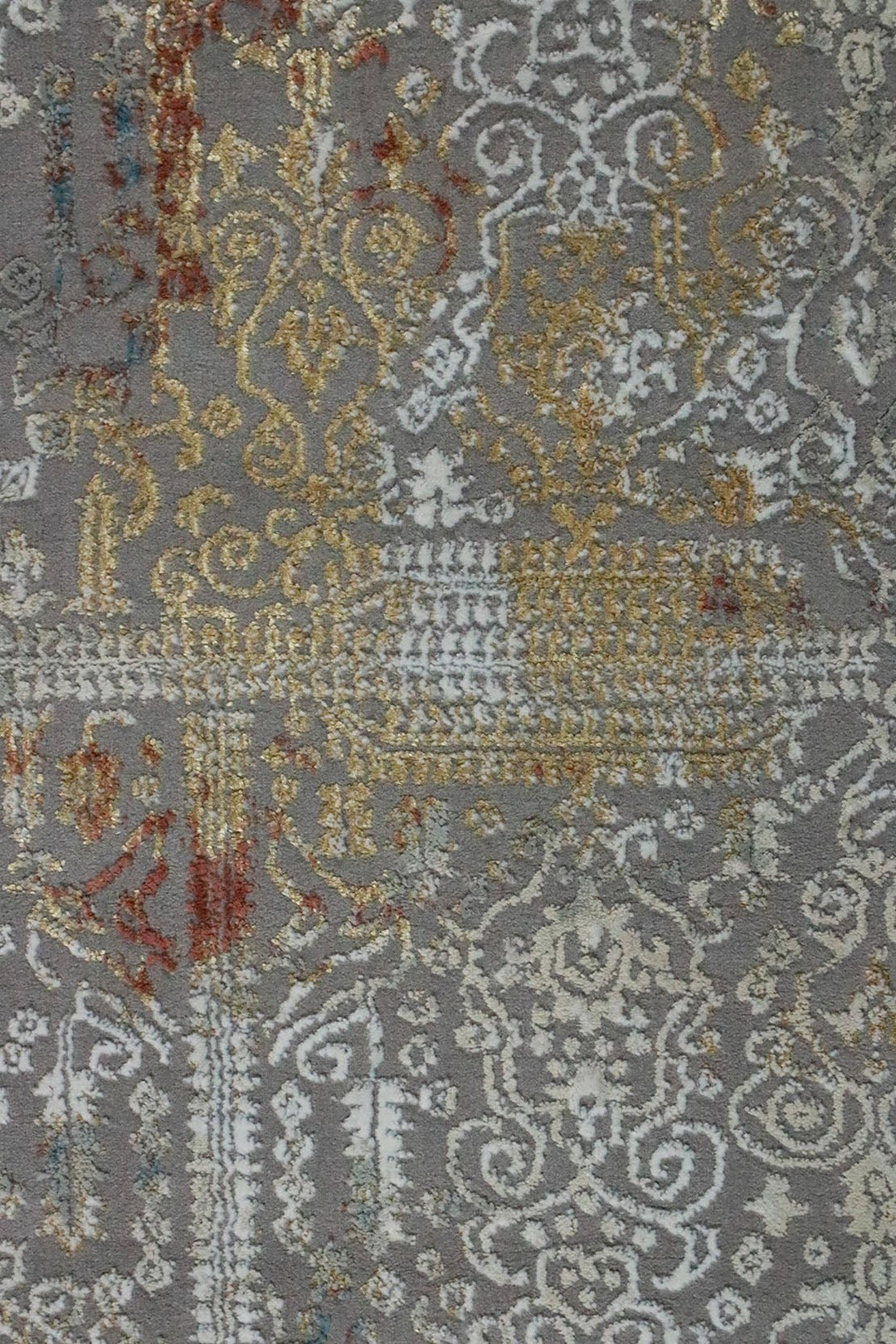 Turkish Modern Festival 1 Rug - Gray and Cream - 5.2 x 7.5 FT - Superior Comfort, Modern Style Accent Rugs - V Surfaces