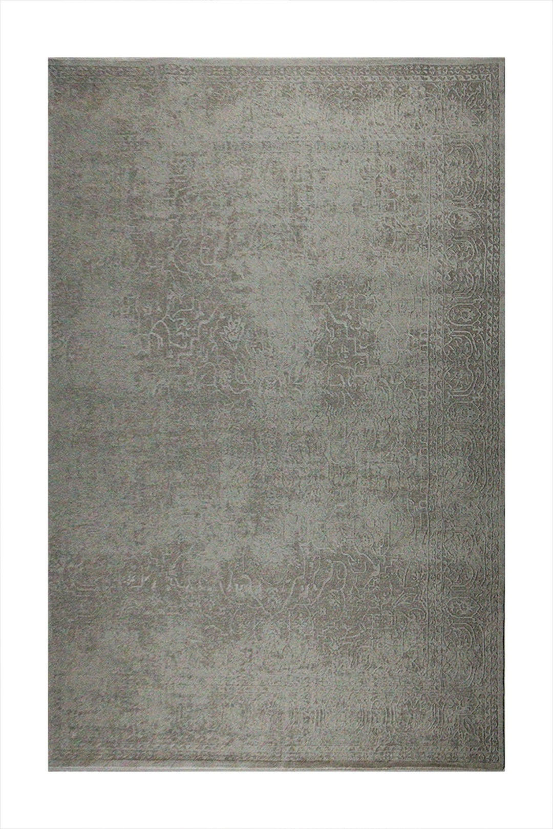 Turkish Modern Festival 1 Rug - Gray & Cream - 7.7 x 10 FT - Sleek And Minimalist For Chic Interiors - V Surfaces