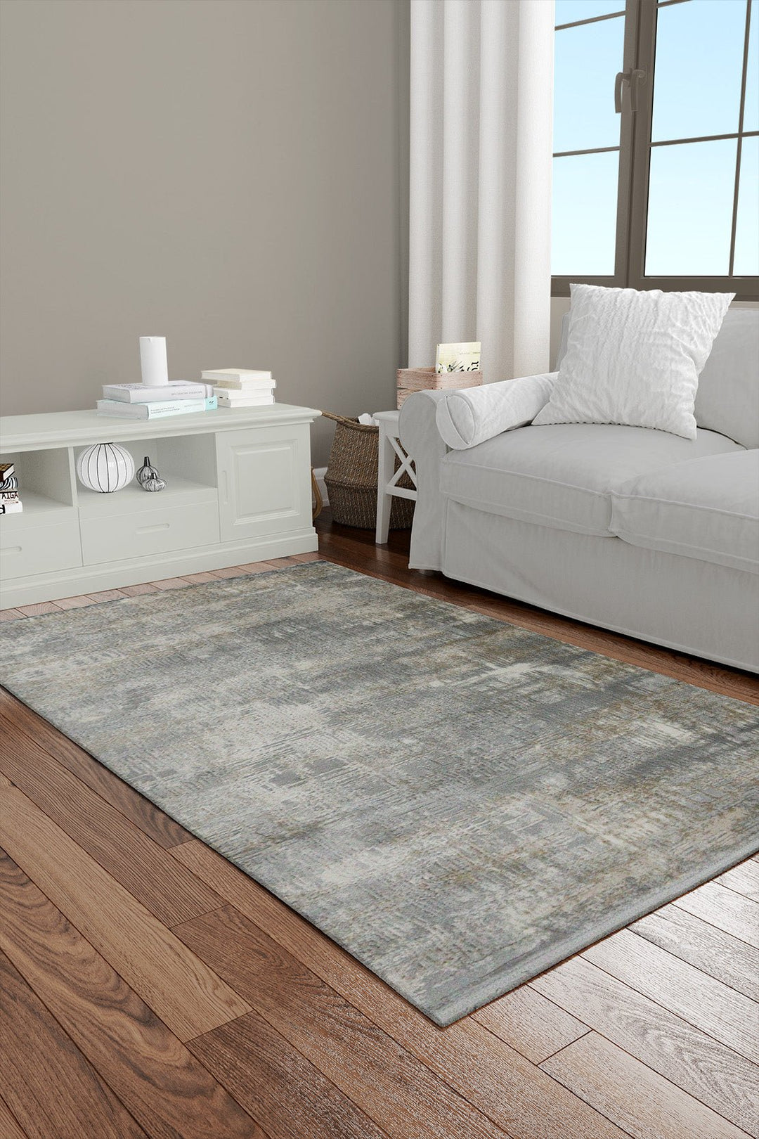 Turkish Modern Festival - 4 Rug - 3.2 x 6.5 FT - Gray - Superior Comfort, Modern Style Accent Rugs - V Surfaces