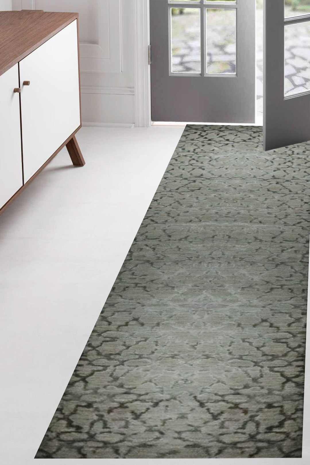 Turkish Modern Festival Plus Rug - 2.6 x 10. FT - Gray - Superior Comfort, Modern Style Accent Rugs - V Surfaces
