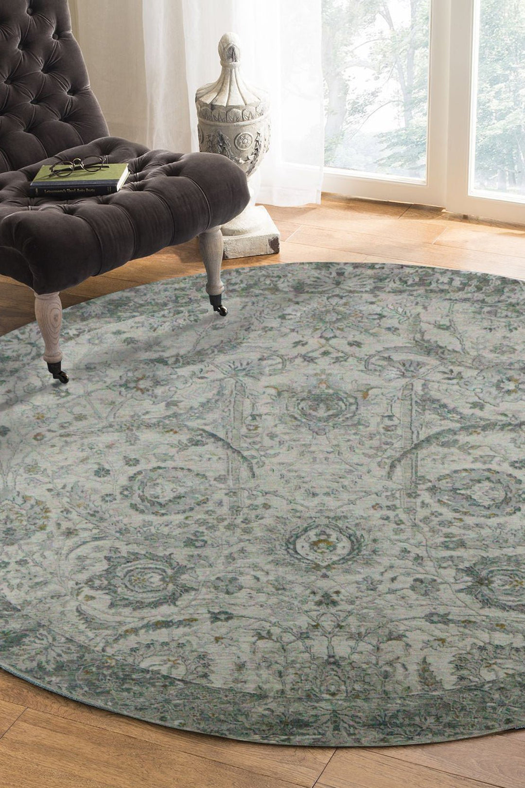 Turkish Modern Festival Plus Rug - 7.8 x 7.8 FT - Gray - Sleek and Minimalist for Chic Interiors - V Surfaces
