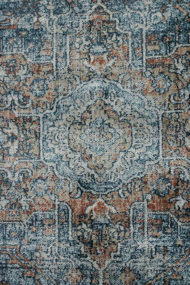 Turkish Modern Festival Plus Rug - Blue - 3.9 x 5.9 FT - Sleek And Minimalist For Chic Interiors - V Surfaces