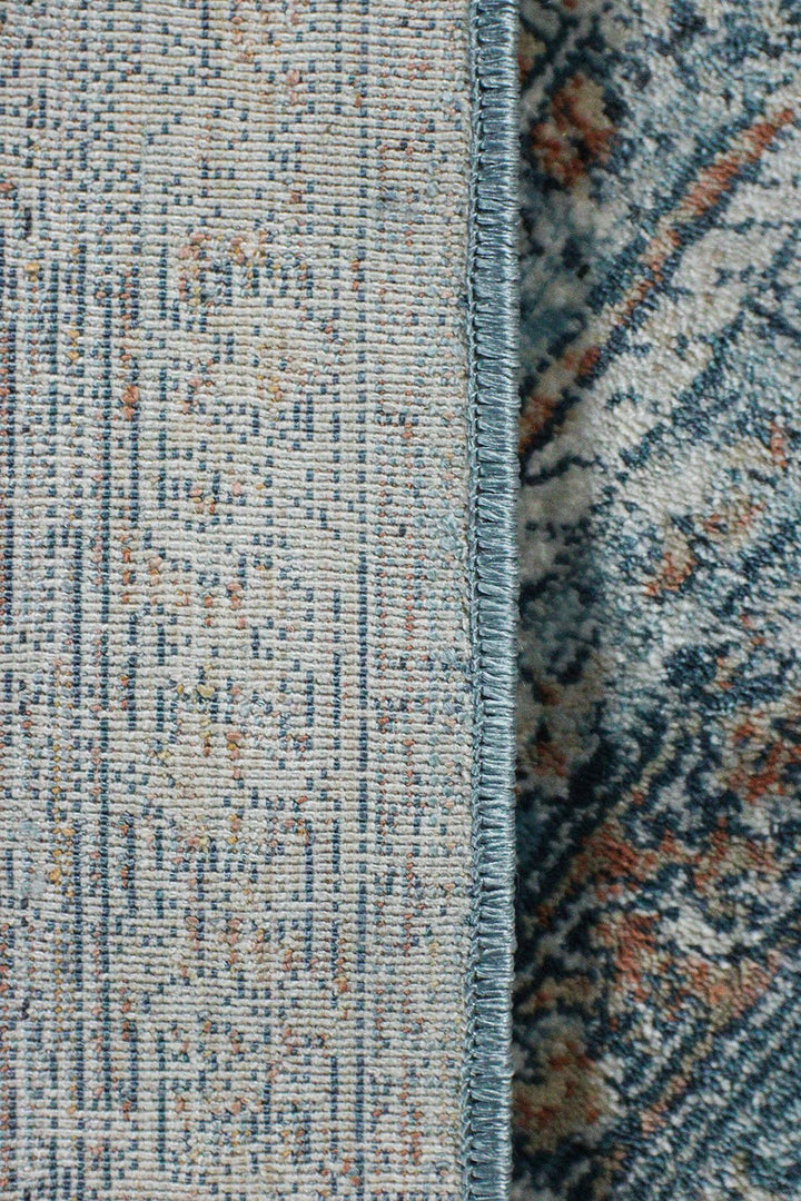 Turkish Modern Festival Plus Rug - Blue - 3.9 x 5.9 FT - Sleek And Minimalist For Chic Interiors - V Surfaces
