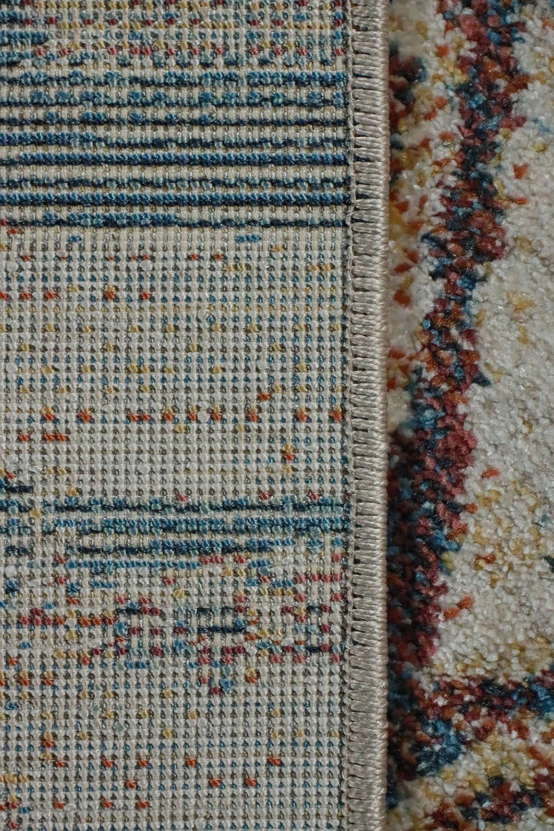 Turkish Modern Festival Plus Rug - Brown and Blue - 5.2 x 7.5 FT - Superior Comfort, Modern Style Accent Rugs - V Surfaces