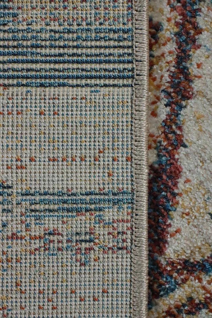 Turkish Modern Festival Plus Rug - Brown and Blue - 5.2 x 7.5 FT - Superior Comfort, Modern Style Accent Rugs - V Surfaces
