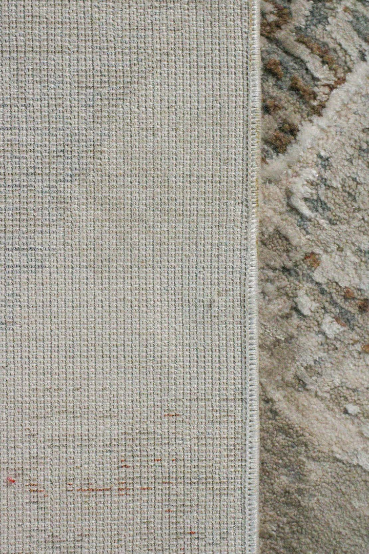 Turkish Modern Festival Viscos Rug - 6.5 x 6.5 FT - Beige - Sleek and Minimalist for Chic Interiors - V Surfaces