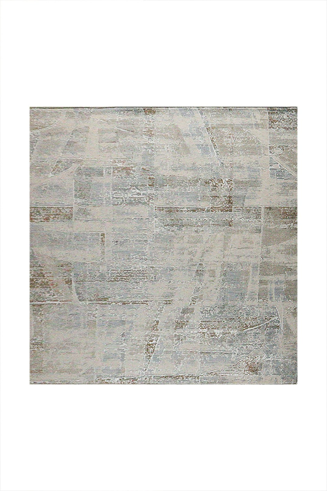 Turkish Modern Festival Viscos Rug - 6.5 x 6.5 FT - Beige - Sleek and Minimalist for Chic Interiors - V Surfaces