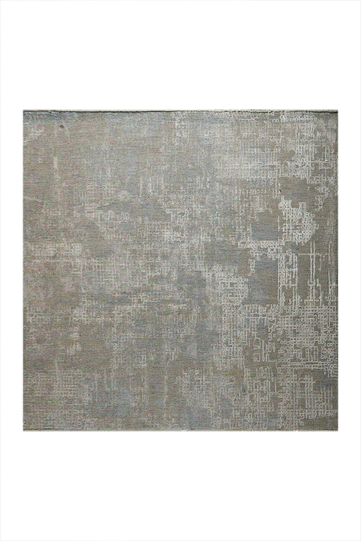 Turkish Modern Festival Viscos Rug - 6.5 x 6.5 FT - Gray - Sleek and Minimalist for Chic Interiors - V Surfaces