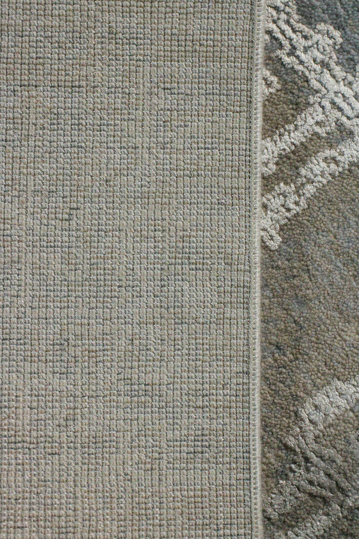 Turkish Modern Festival Viscos Rug - 6.5 x 6.5 FT - Gray - Sleek and Minimalist for Chic Interiors - V Surfaces