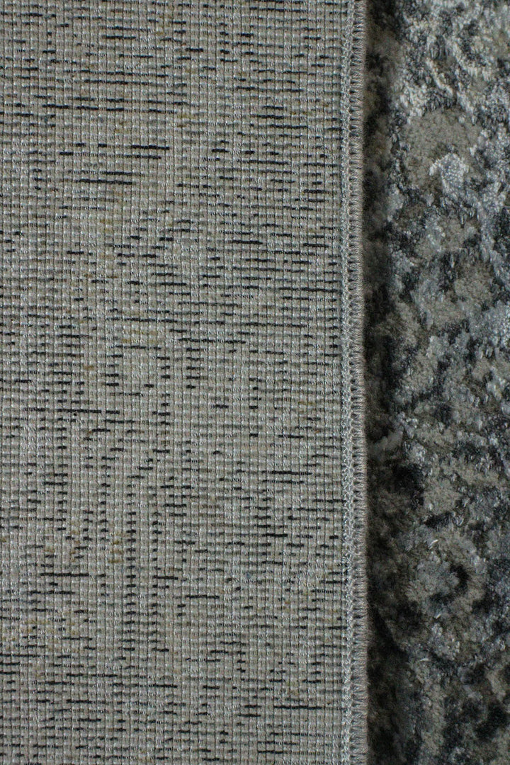 Turkish Modern Festival Viscos Rug - 7.8 x 9.8 FT - L Beige & Gray - Sleek and Minimalist for Chic Interiors - V Surfaces