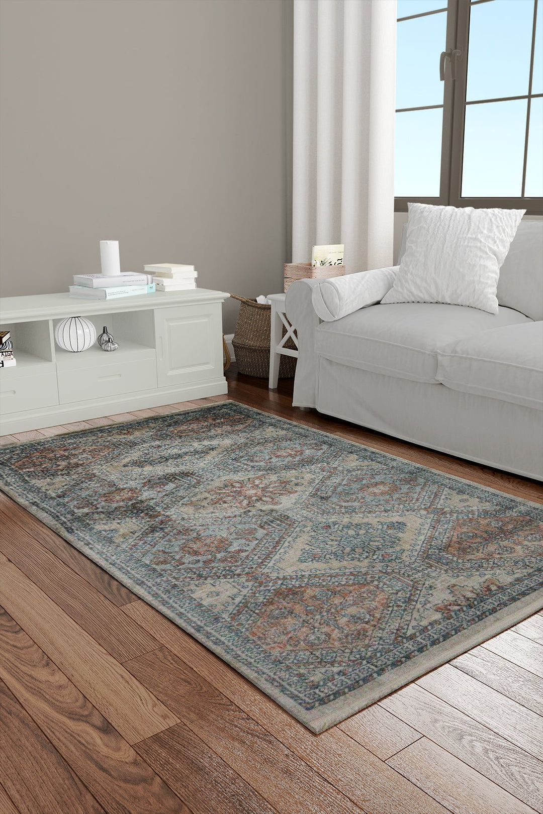 Turkish Modern Festival Viscose Rug - Gray - 2.6 X 3.9 Ft- Sleek And Minimalist For Chic Interiors - V Surfaces