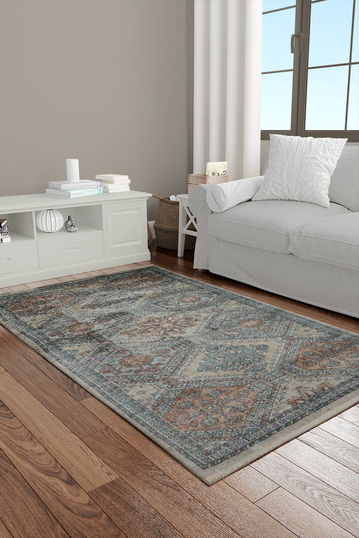 Turkish Modern Festival Viscose Rug - Gray - 2.6 X 3.9 Ft- Sleek And Minimalist For Chic Interiors - V Surfaces