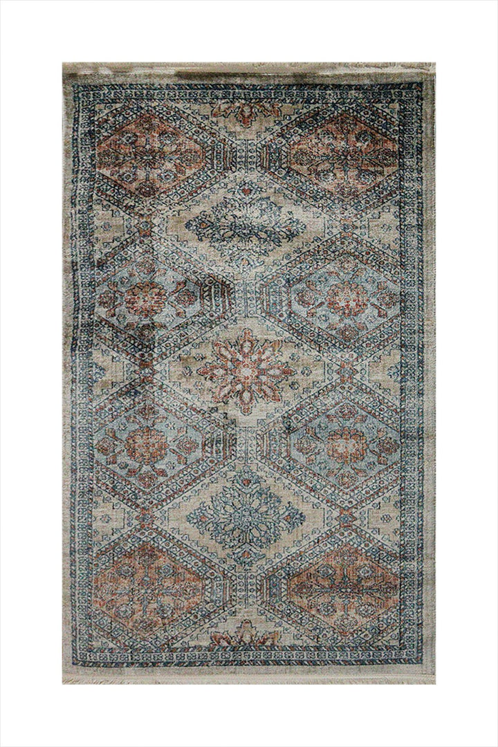 Turkish Modern Festival Viscose Rug - Gray - 2.6 X 3.9 Ft- Sleek And Minimalist For Chic Interiors - V Surfaces