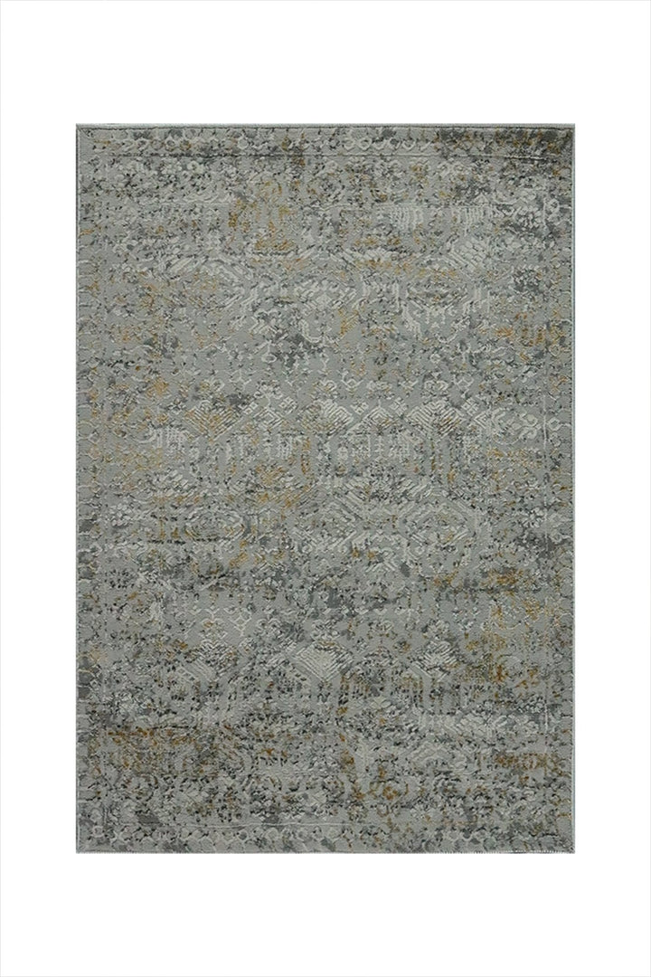 Turkish Modern Festival WD Rug - 2.6 x 3.8 FT - Yellow and Gray - Sleek and Minimalist for Chic Interiors - V Surfaces