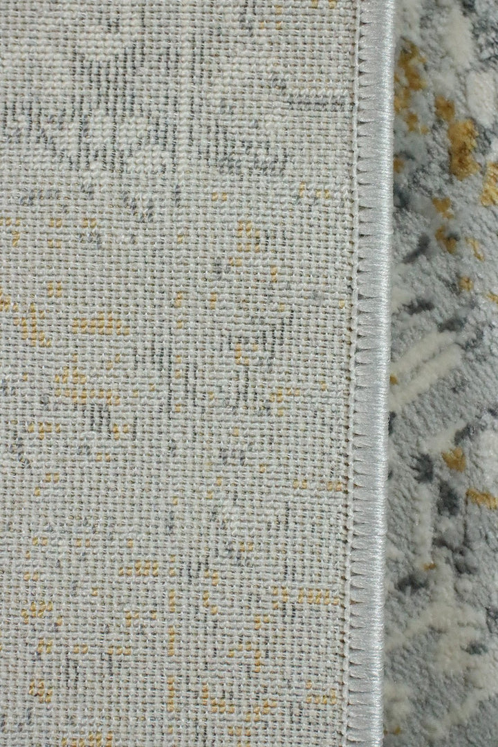 Turkish Modern Festival WD Rug - 2.6 x 3.8 FT - Yellow and Gray - Sleek and Minimalist for Chic Interiors - V Surfaces
