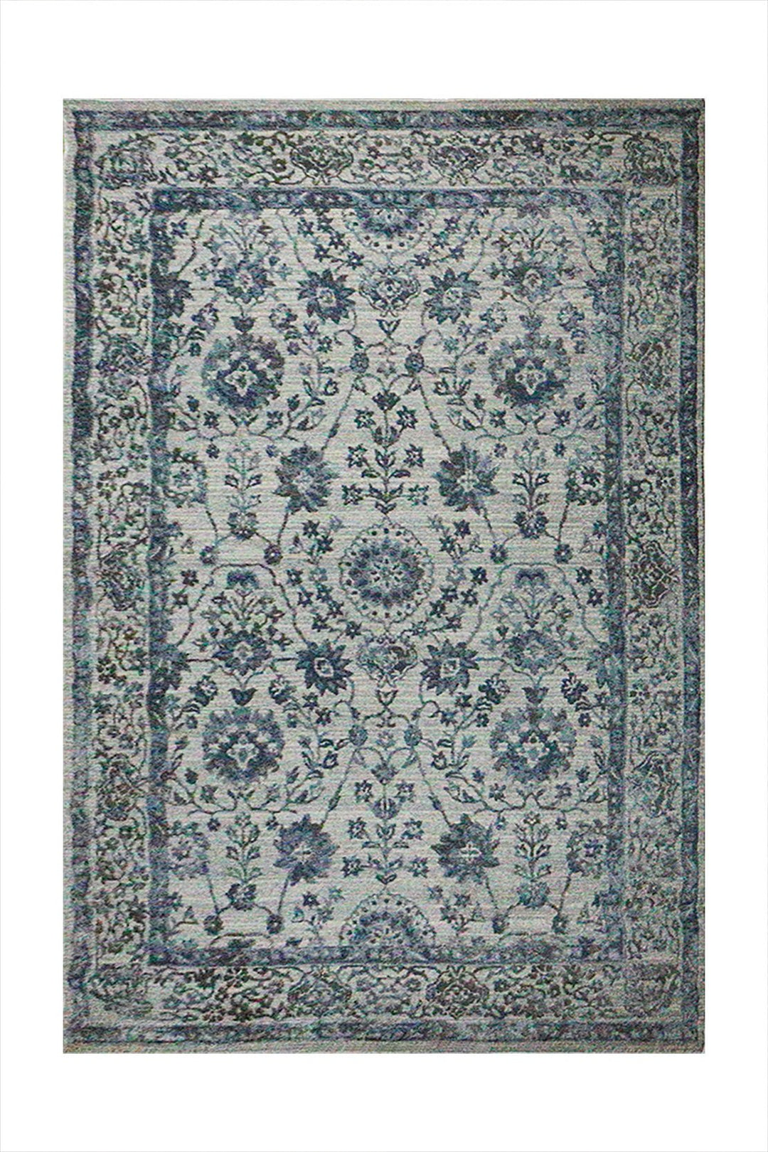 Turkish Modern Festival WD Rug - 5.2 x 10.11 FT - Gray and Blue - Superior Comfort, Modern Style Accent Rugs - V Surfaces
