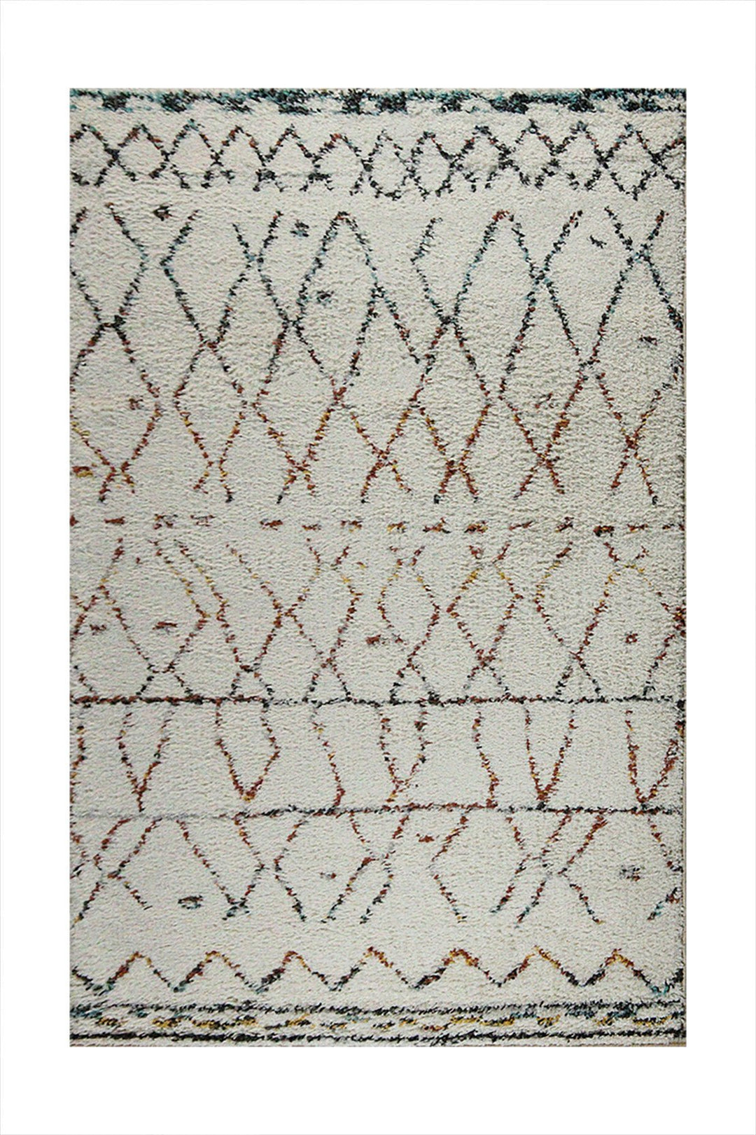 Turkish Modern Festival WD Rug - 5.2 x 7.5 FT - Black & Cream - Superior Comfort, Modern Style Accent Rugs - V Surfaces