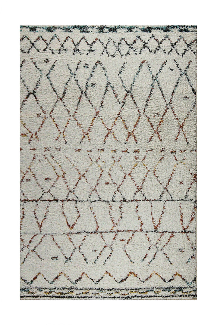Turkish Modern Festival WD Rug - 5.2 x 7.5 FT - Black & Cream - Superior Comfort, Modern Style Accent Rugs - V Surfaces