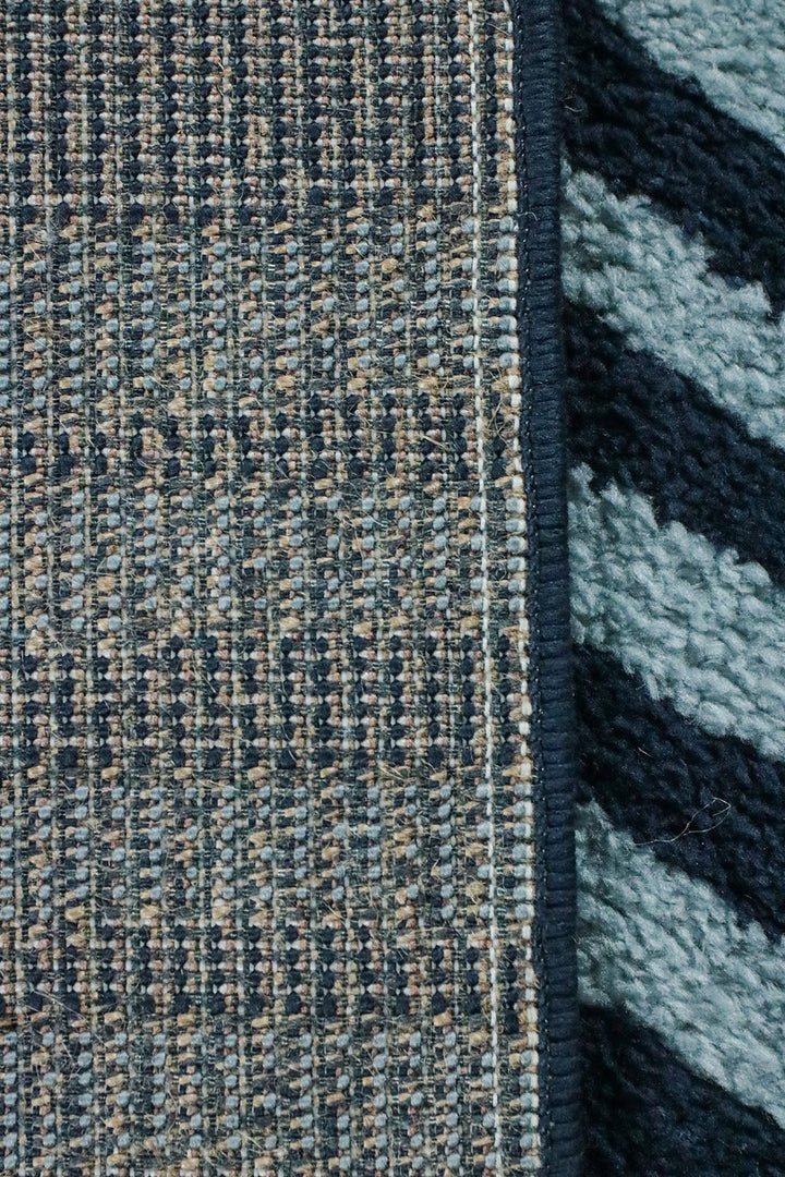 Turkish Modern Festival WD Rug - 5.2 x 7.5 FT - Blue - Sleek and Minimalist for Chic Interiors - V Surfaces