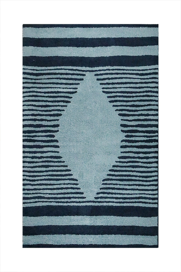 Turkish Modern Festival WD Rug - 5.2 x 7.5 FT - Blue - Sleek and Minimalist for Chic Interiors - V Surfaces
