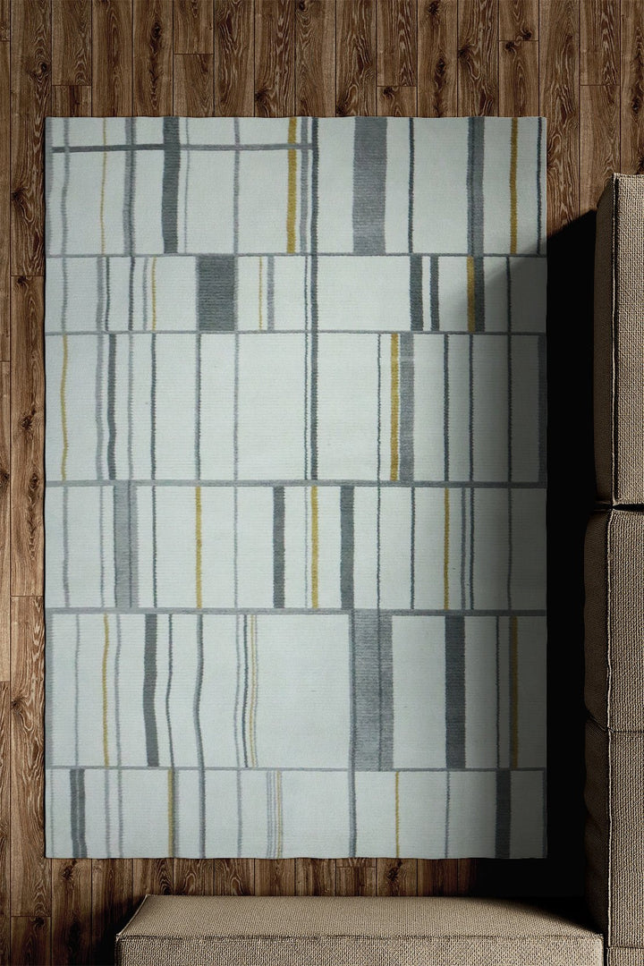 Turkish Modern Festival WD Rug - 5.2 x 7.5 FT - Cream - Sleek and Minimalist for Chic Interiors - V Surfaces