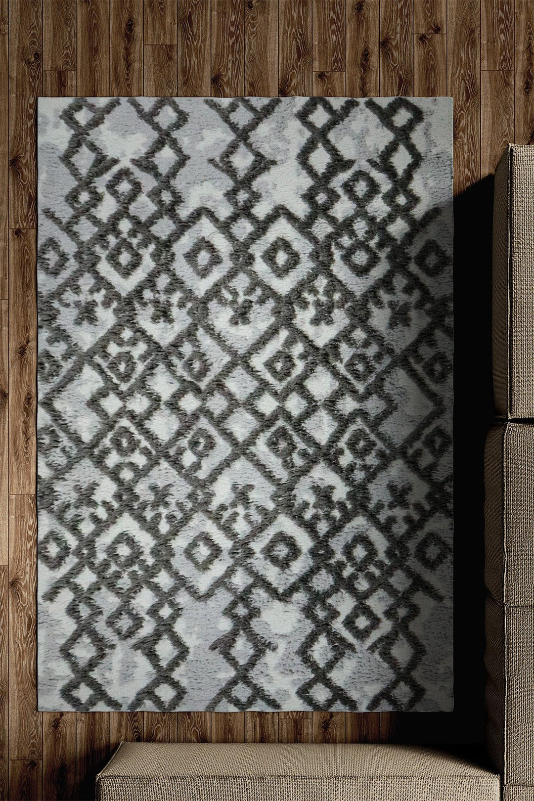 Turkish Modern Festival WD Rug - 5.2 x 7.5 FT - Cream - Sleek and Minimalist for Chic Interiors - V Surfaces
