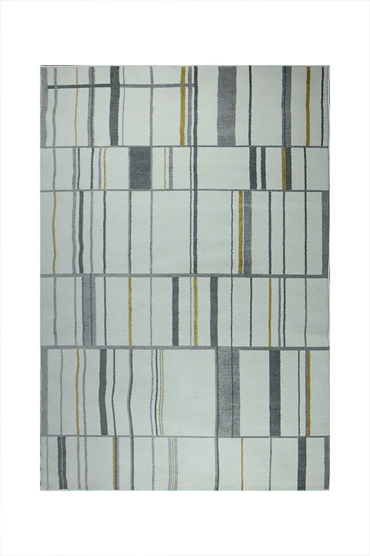 Turkish Modern Festival WD Rug - 5.2 x 7.5 FT - Cream - Sleek and Minimalist for Chic Interiors - V Surfaces