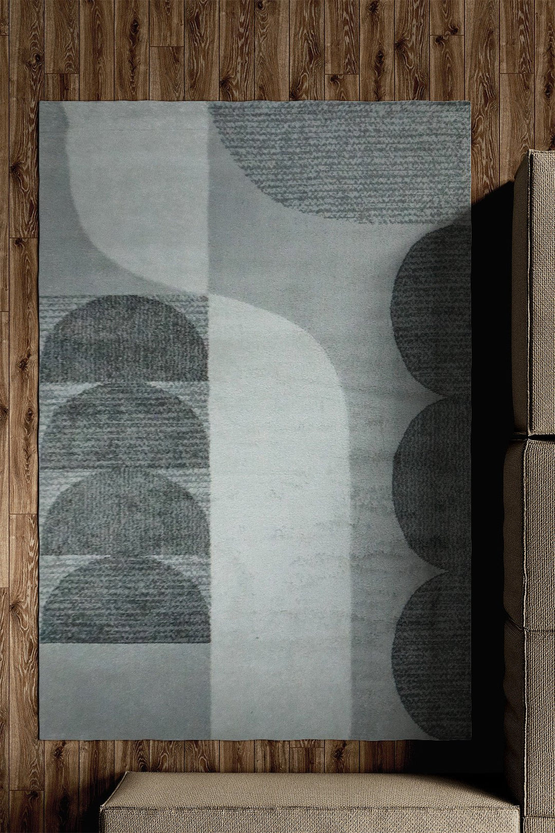 Turkish Modern Festival WD Rug - 5.2 x 7.5 FT - Gray - Sleek and Minimalist for Chic Interiors - V Surfaces