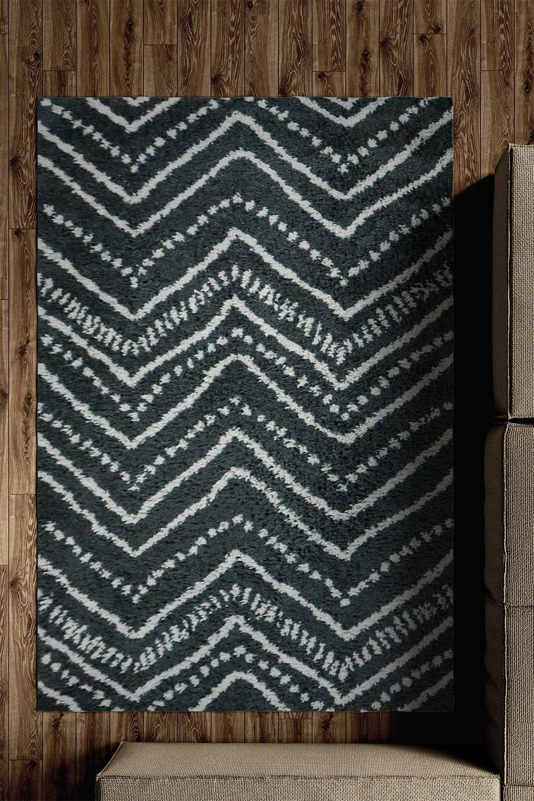 Turkish Modern Festival WD Rug - 5.2 x 7.5 FT - Gray - Sleek and Minimalist for Chic Interiors - V Surfaces