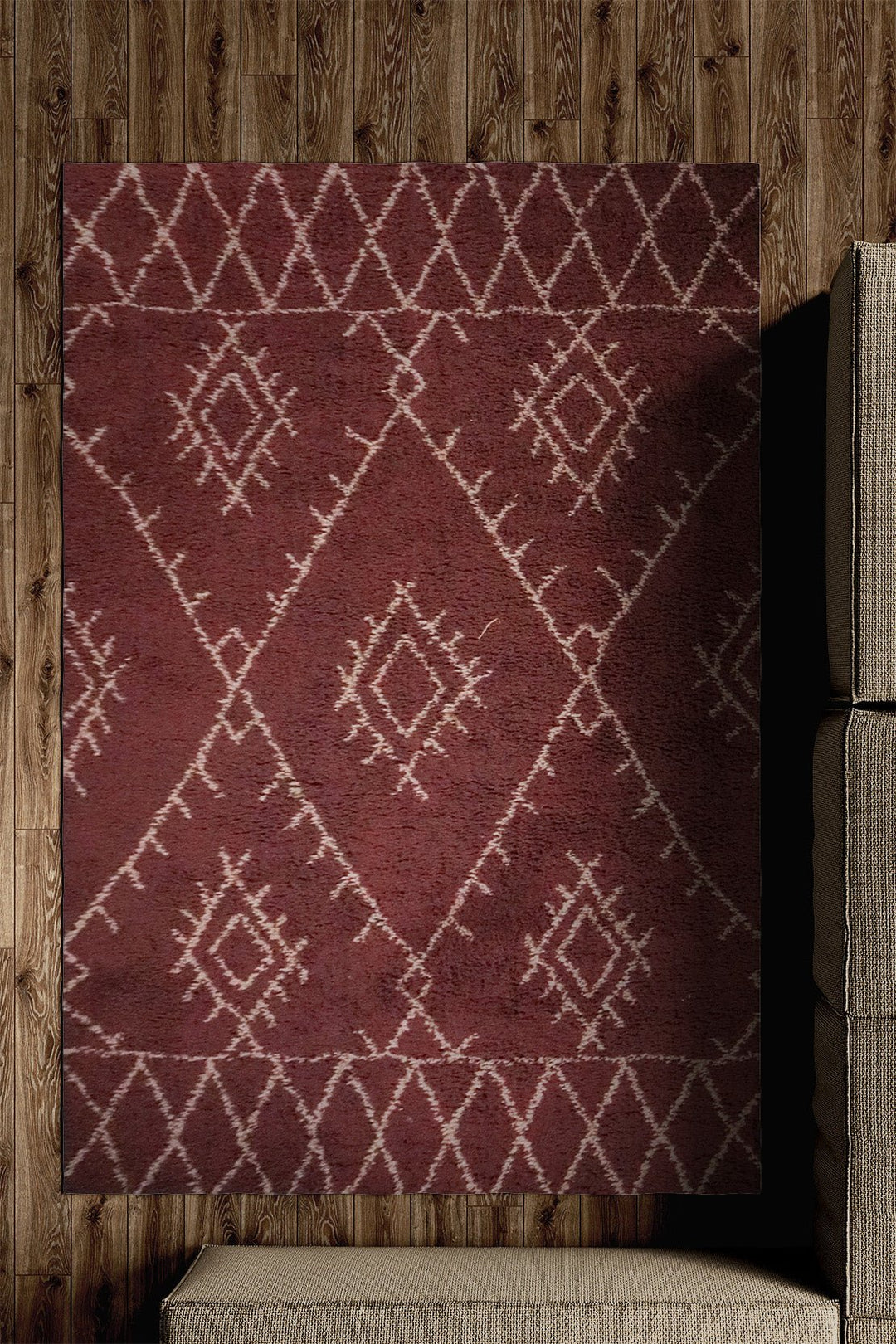 Turkish Modern Festival WD Rug - 5.2 x 7.5 FT - Red- Sleek and Minimalist for Chic Interiors - V Surfaces
