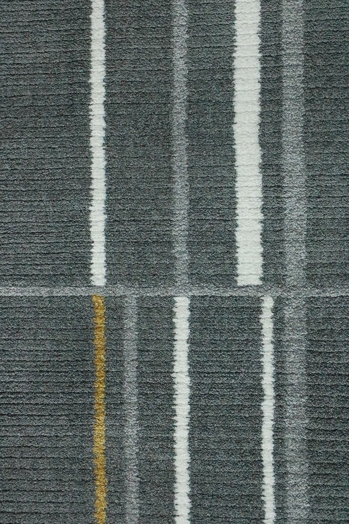 Turkish Modern Festival WD Rug - 5.2 x 7.5 FT - White and Gray - Sleek and Minimalist for Chic Interiors - V Surfaces