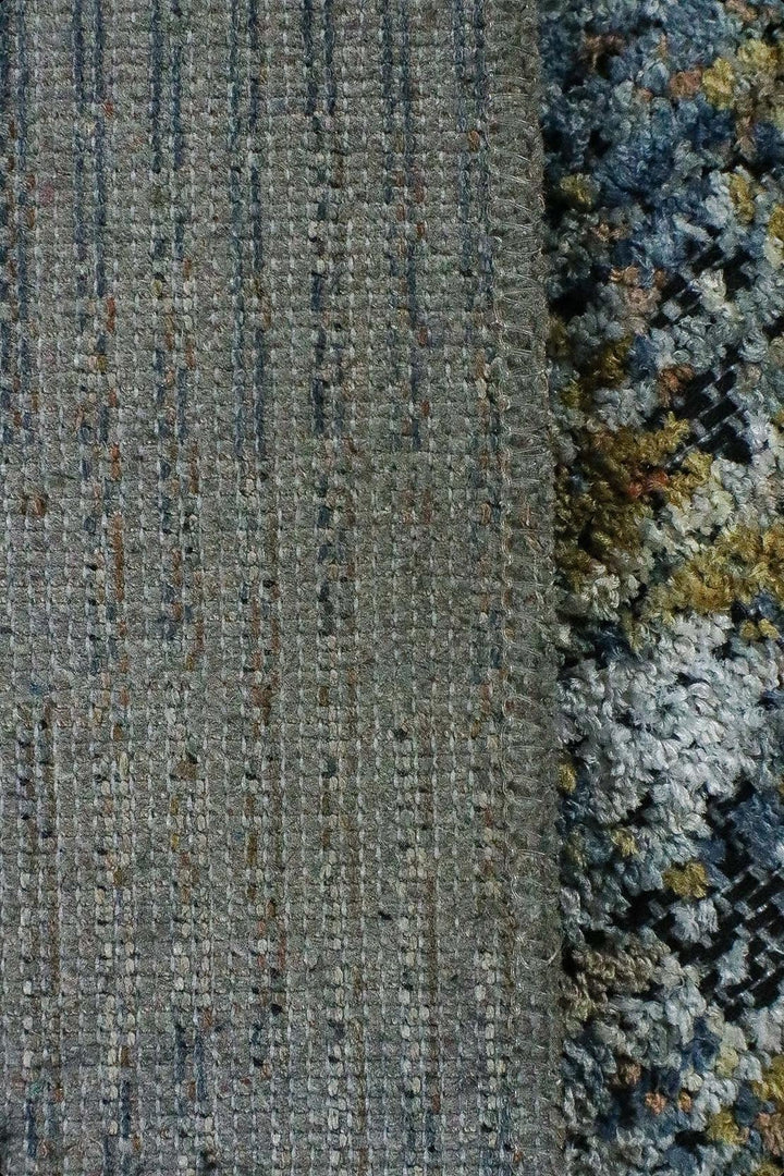 Turkish Modern Festival WD Rug - 5.3 x 7.2 FT - Gray and Blue - Sleek and Minimalist for Chic Interiors - V Surfaces