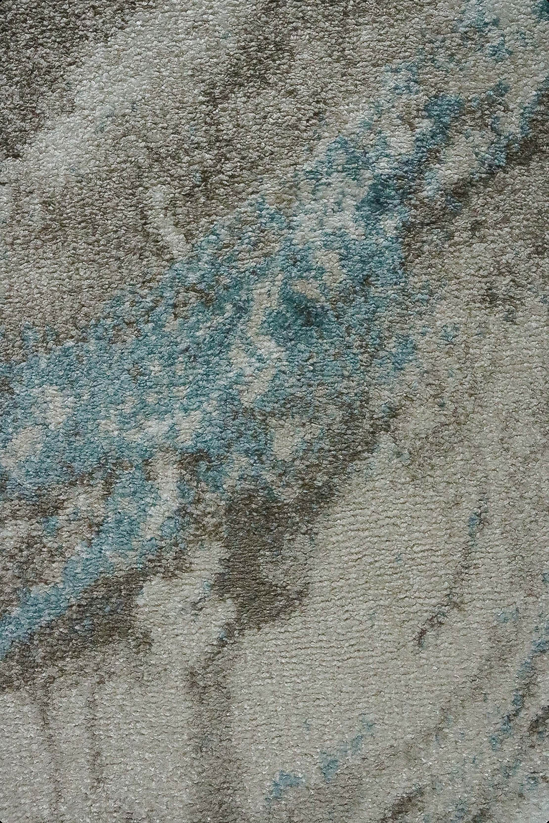 Turkish Modern Festival WD Rug - 5.3 x 7.5 FT - Brown and Blue - Sleek and Minimalist for Chic Interiors - V Surfaces