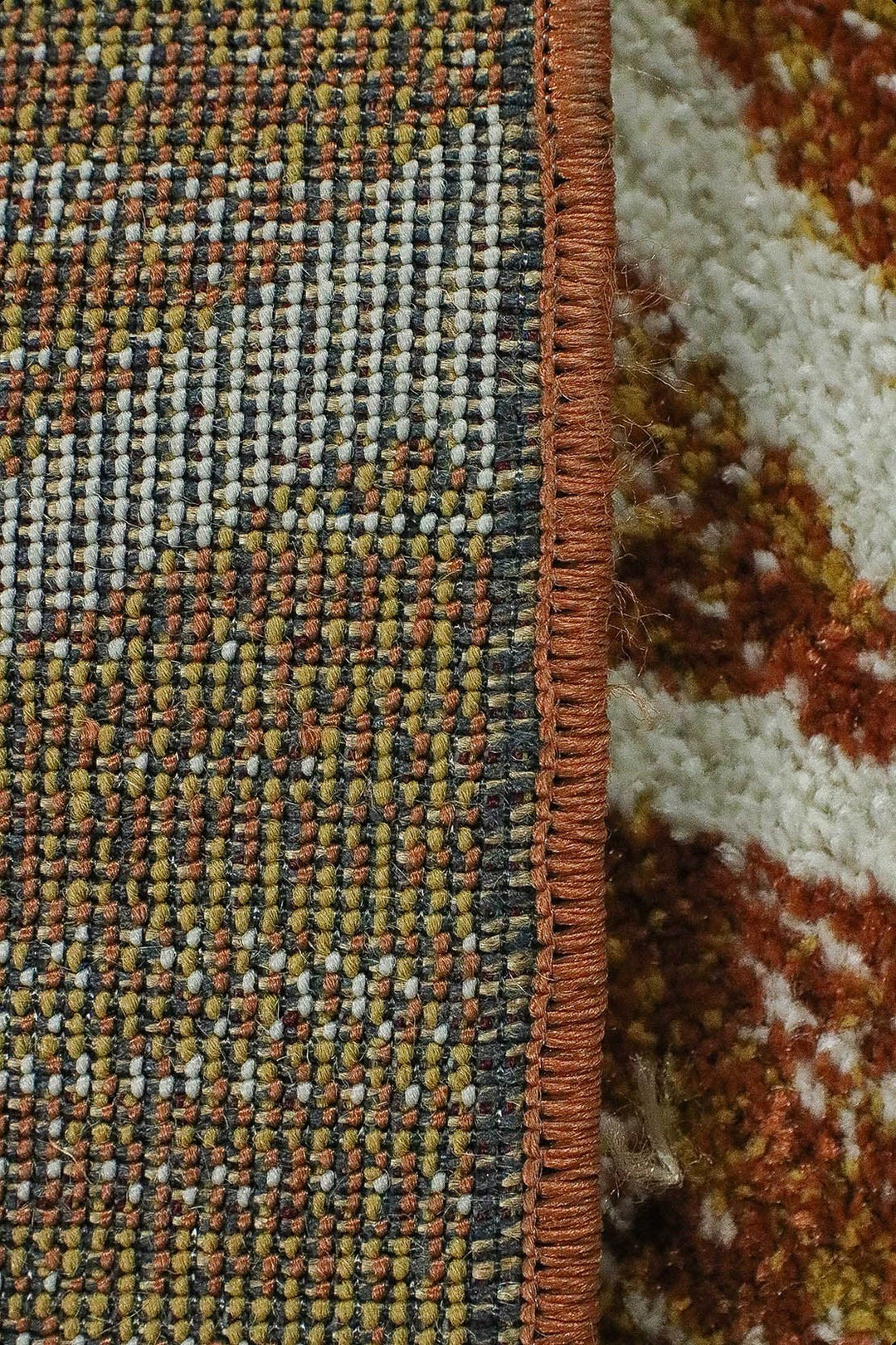 Turkish Modern Festival WD Rug - 5.3 x 7.5 FT - Cream and Salmon - Sleek and Minimalist for Chic Interiors - V Surfaces