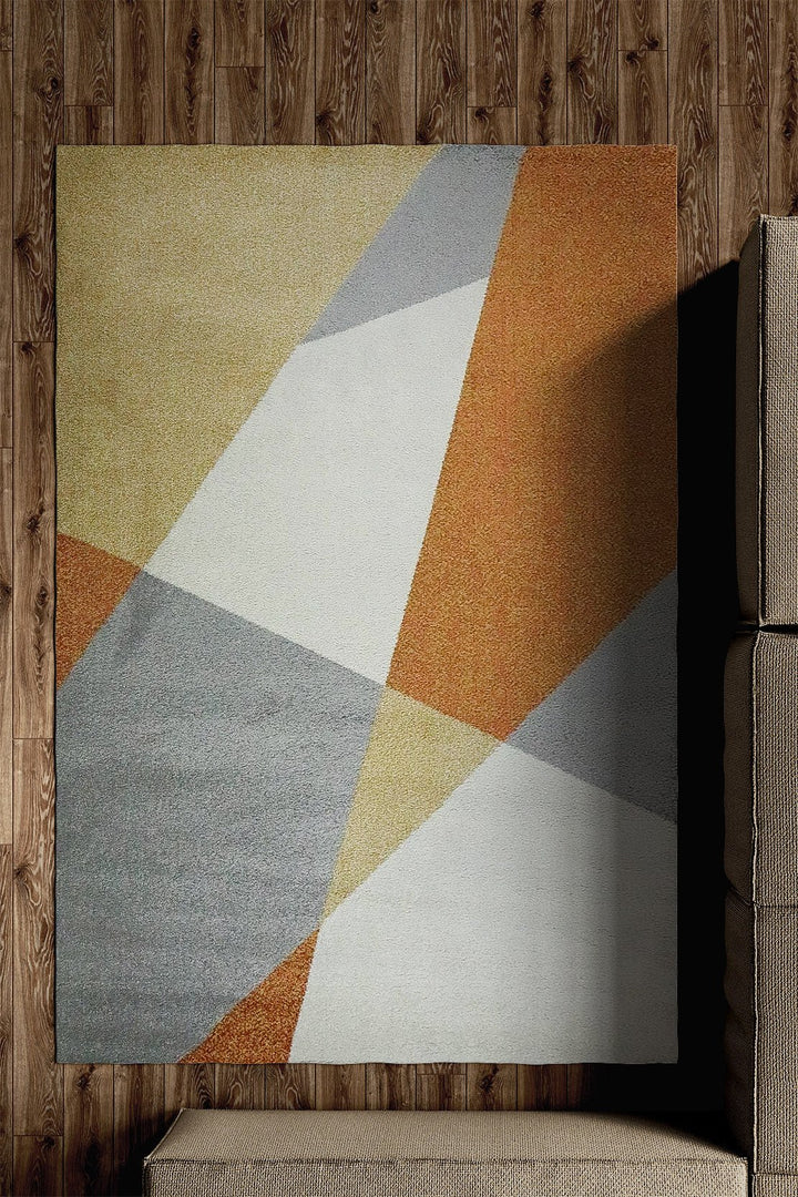 Turkish Modern Festival WD Rug - 5.3 x 7.5 FT - Gray and Cream - Sleek and Minimalist for Chic Interiors - V Surfaces