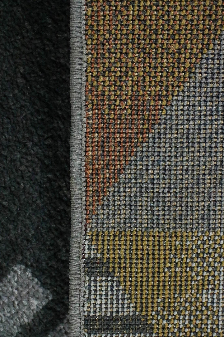 Turkish Modern Festival WD Rug - 5.3 x 7.5 FT - Gray and Golden - Sleek and Minimalist for Chic Interiors - V Surfaces