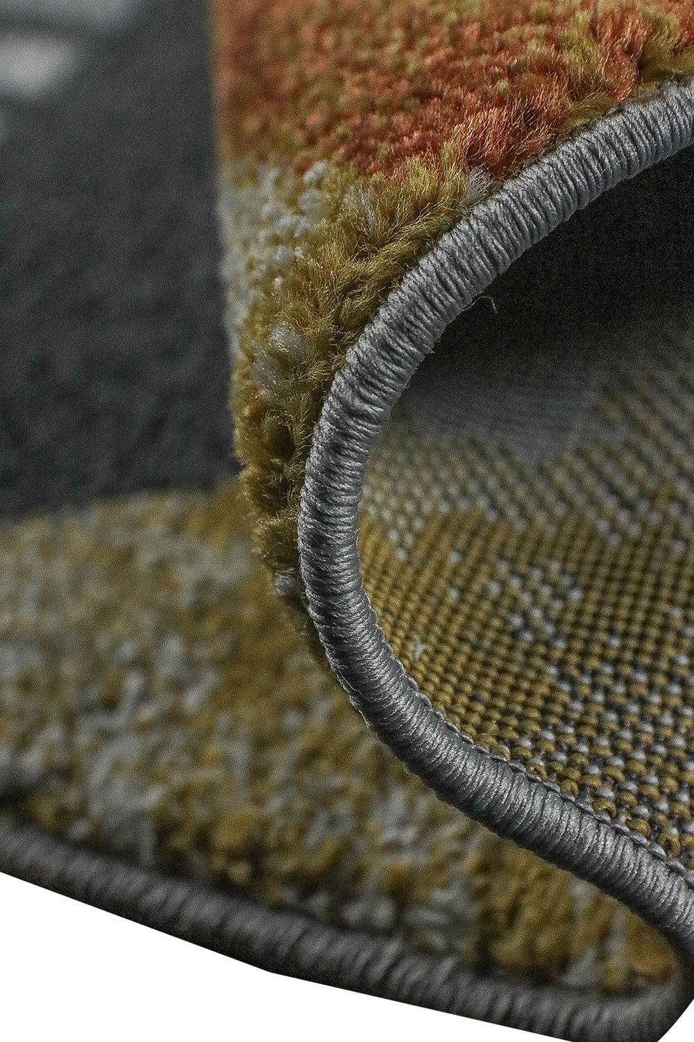 Turkish Modern Festival WD Rug - 5.3 x 7.5 FT - Gray and Golden - Sleek and Minimalist for Chic Interiors - V Surfaces