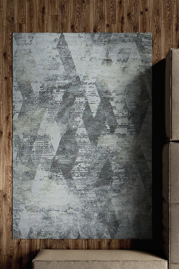 Turkish Modern Festival WD Rug - 5.3 x 7.5 FT - Gray - Sleek and Minimalist for Chic Interiors - V Surfaces