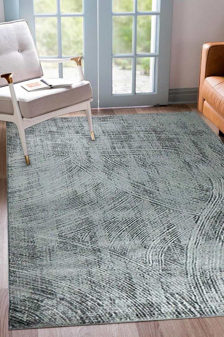 Turkish Modern Festival WD Rug - 5.3 x 7.5 FT - Gray - Sleek and Minimalist for Chic Interiors - V Surfaces