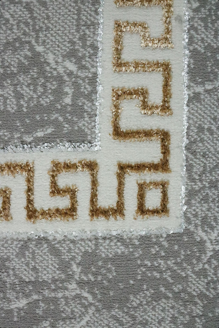 Turkish Modern Festival WD Rug - 5.3 x 7.5 FT - Gray - Sleek and Minimalist for Chic Interiors - V Surfaces