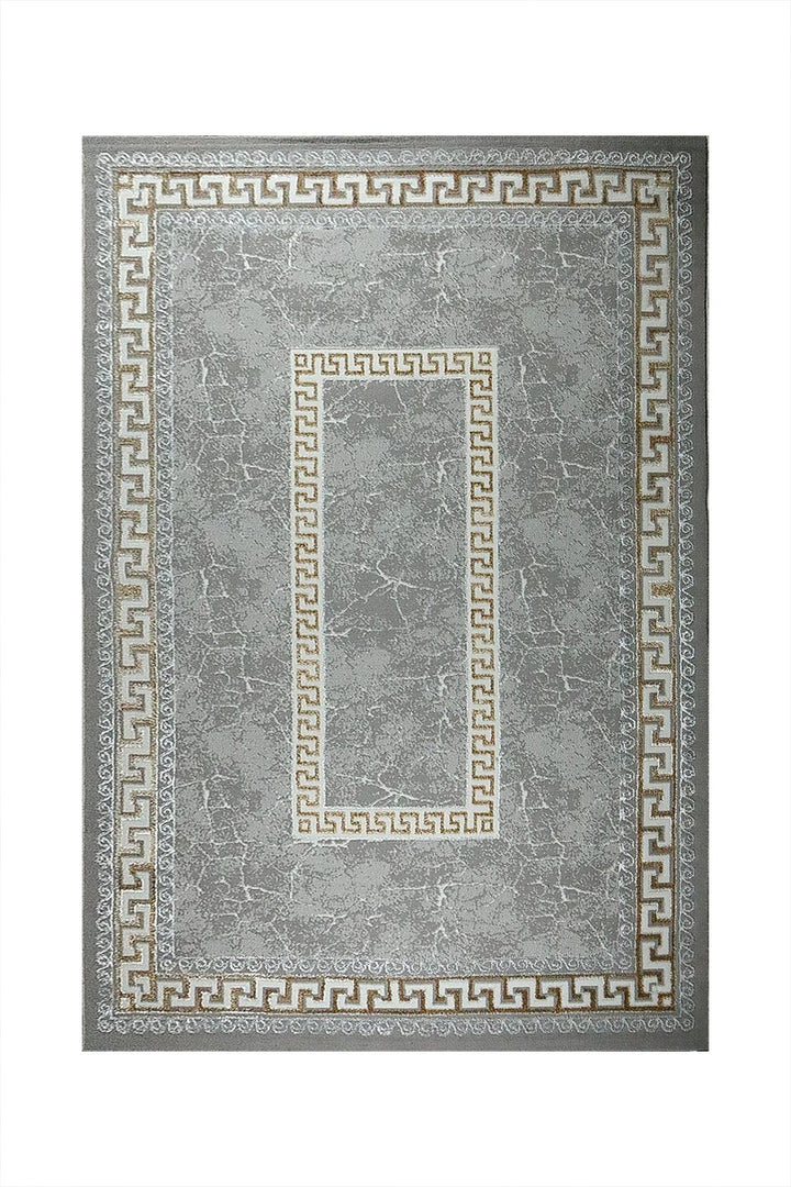 Turkish Modern Festival WD Rug - 5.3 x 7.5 FT - Gray - Sleek and Minimalist for Chic Interiors - V Surfaces