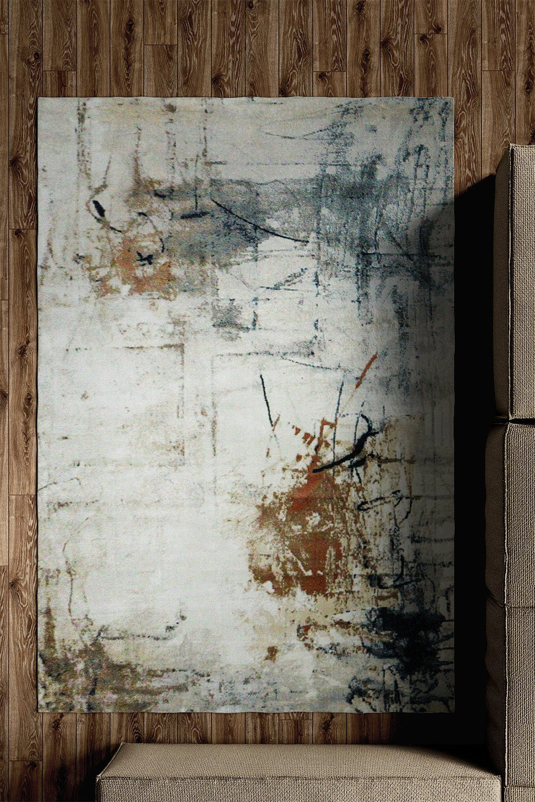 Turkish Modern Festival WD Rug - 6.5 x 8.2 FT - White - Superior Comfort, Modern Style Accent Rugs - V Surfaces