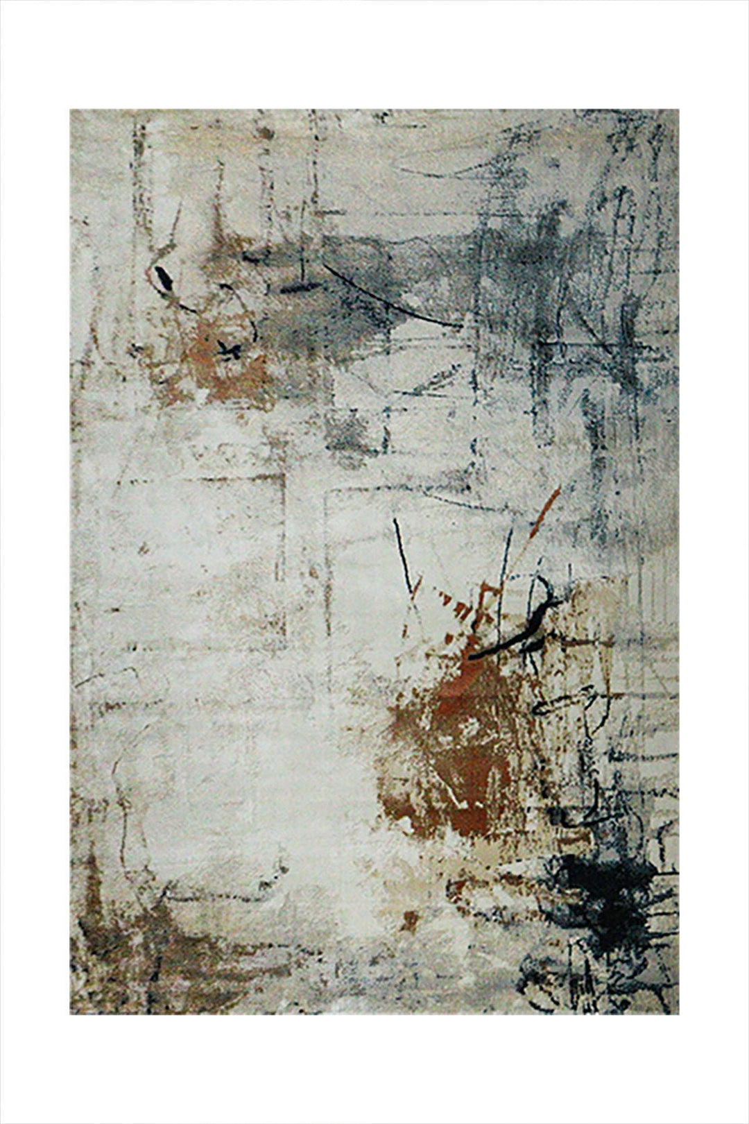 Turkish Modern Festival WD Rug - 6.5 x 8.2 FT - White - Superior Comfort, Modern Style Accent Rugs - V Surfaces