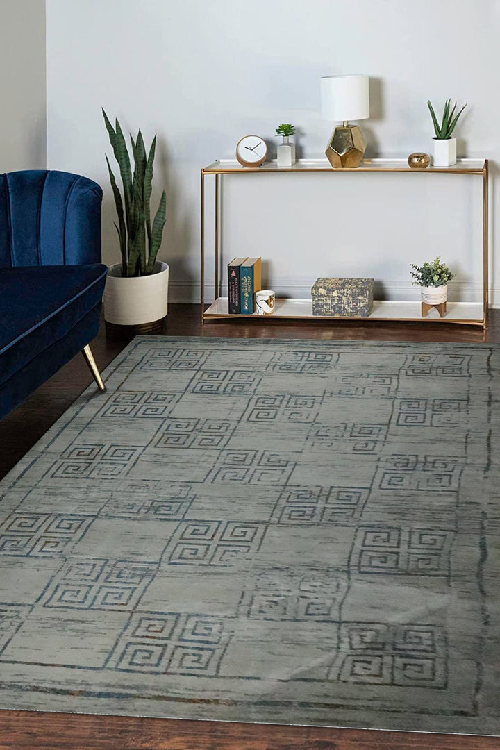 Turkish Modern Festival WD Rug - 7.8 x 10. FT - Gray - Sleek and Minimalist for Chic Interiors - V Surfaces