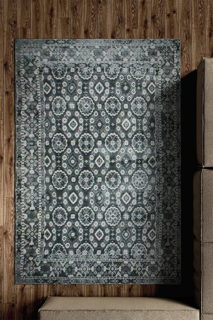 Turkish Modern Festival WD Rug - 7.8 x 10.2 FT - Gray - Sleek and Minimalist for Chic Interiors - V Surfaces